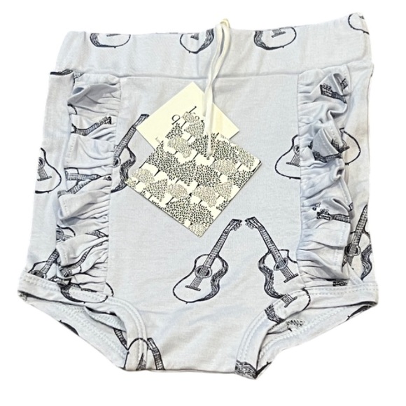 kate quinn Other - NWT Kate Quinn Blue Guitar Print Bloomers/Diaper Cover Size 12-18 Months Bamboo